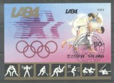 Korea 1983 Sport, Olympics, Los Angeles, imperf. sheet, used T.262, Stampilat