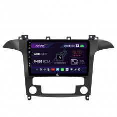 Navigatie Ford S-MAX Galaxy (2006-2015) Clima Automata, Android 13, A-Octacore 4GB RAM + 64GB ROM, 9 Inch - AD-BGA9004+AD-BGRKIT124