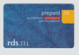 bnk card Cartela telefonica de colectie - RDS.Tel Promotional 2 euro - Col:RO-PRE-RDS-0001