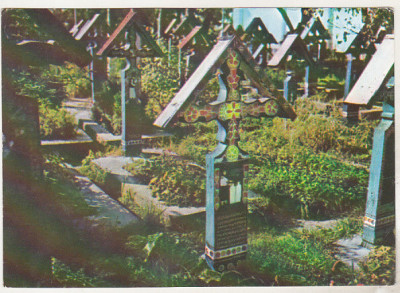 bnk cp Sapanta ( jud Maramures ) - Cimitirul vesel - necirculata - marca fixa foto
