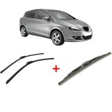 Cumpara ieftin Set 3 stergatoare SEAT TOLEDO III (5P2) 2004 - 2009, pentru parbriz si luneta, Bosch Twin