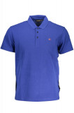 Tricou polo barbati din bumbac cu logo albastru inchis, M