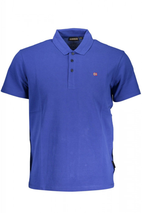 Tricou polo barbati din bumbac cu logo albastru inchis XL, Albastru inchis, XL INTL, XL (Z200: SIZE (3XSL --&gt;5XL))