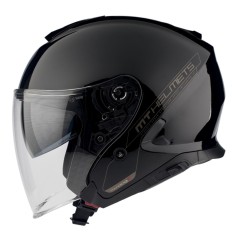 Casca open face pentru scuter - motocicleta MT Thunder III SV Jet A1 negru lucios (ochelari soare integrati) &ndash; tip MT-V-19 XS (53/54cm)