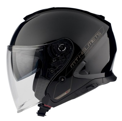 Casca open face pentru scuter - motocicleta MT Thunder III SV Jet A1 negru lucios (ochelari soare integrati) &amp;ndash; tip MT-V-19 XS (53/54cm) foto