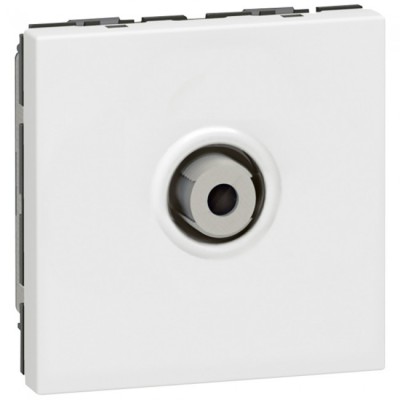 Priza TV de capat TIP F 2M Legrand Mosaic alb 078780 foto