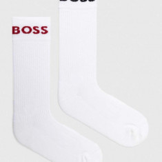 BOSS șosete 2-pack bărbați, culoarea alb 50467707