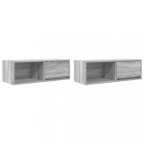 Cumpara ieftin Dulapuri TV 2 buc Gri Sonoma 80x31x25,5 cm Lemn prelucrat