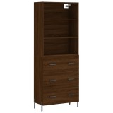 Dulap inalt, stejar maro, 69,5x34x180 cm, lemn compozit
