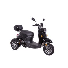 Tricicleta electrica Z-Tech ZT-63-B, motor 650W, baterii 60V 20Ah, viteza 25km/h, autonomie 60 km, nu necesita permis de conducere - Negru