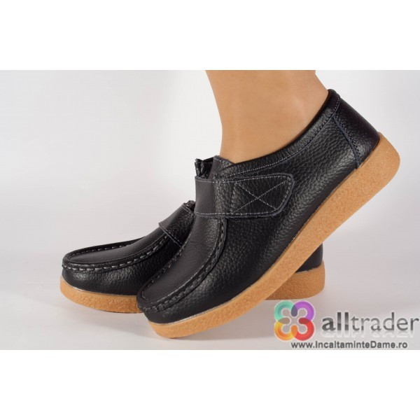 Pantofi negri piele naturala talpa crep - cod AC020-18 | arhiva Okazii.ro