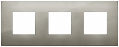 Rama Ornament 3P metal Vimar Arke inox periat 19644.08 foto