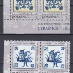 ROMANIA 2010 LP 1869 EM COM. ROMANIA -PORTUGALIA CERAMICA PERECHE MNH