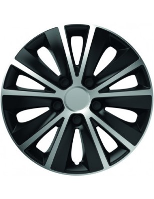 Set capace roti 15` silver&amp;amp;black rapide 4buc foto