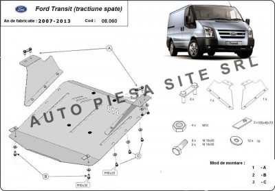 Scut metalic motor Ford Transit cu tractiune spate fabricat in perioada 2007 - 2013 APS-08,060 foto