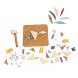 Joc educativ cu ciocanel si panou din pluta Speedy Monkey