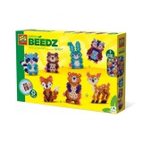 Set creativ Green Beedz , 1800 Margele de calcat Animale din padure,+5 ani, SES Creative