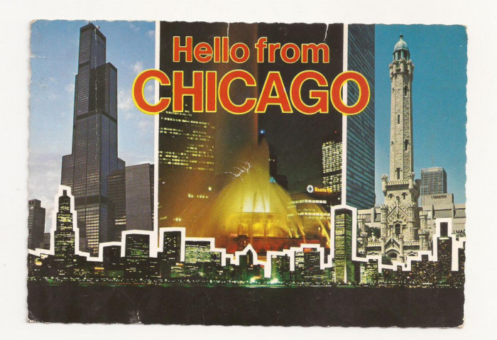 US1 - Carte Postala - USA - Chicago &nbsp; , circulata 1980