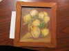 Tablou &quot;Flori Galbene in Vas Galben&quot; u/c rama lemn veche / semnat E. Carpinisan, Ulei, Realism