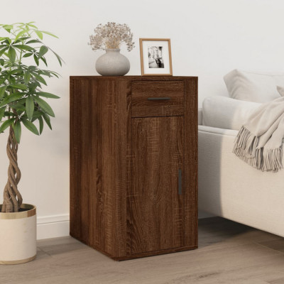 Dulap de birou, stejar maro, 40x49x75 cm, lemn prelucrat GartenMobel Dekor foto
