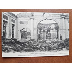 Carte postala, la Guerre en Lorainne, 1914