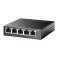 Switch Easy Smart, 4 porturi PoE RJ45 Gigabit, 1 port RJ45 Gigabit, Managed - TP-Link TL-SG105MPE