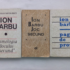 ION BARBU- COSMOLOGIA JOCULUI SECUND- BASARAB NICOLESCU+ JOC SECUND+ PAGINI DE