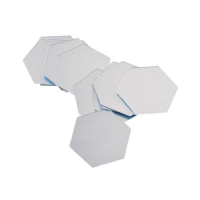 Set 12 oglinzi Decorative Acrilice, forma hexagon, Argintiu,126x110mm, Regal Trade foto