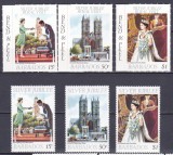 DB1 1977 Barbados QE II Jubileul de Argint 3 v. + 3 v. autocolante MNH