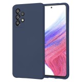 Husa premium din silicon pentru samsung galaxy a53 5g - softflex, microfibra, navy blue