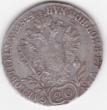 AUSTRIA 20 KREUZER 1824 E ALBA IULIA, Europa, Argint