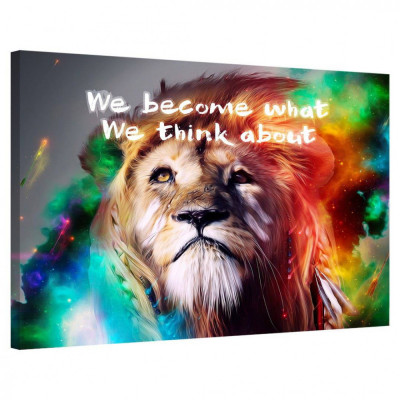 Tablou Canvas, Tablofy, We become what We think about, Printat Digital, 70 &amp;times; 50 cm foto