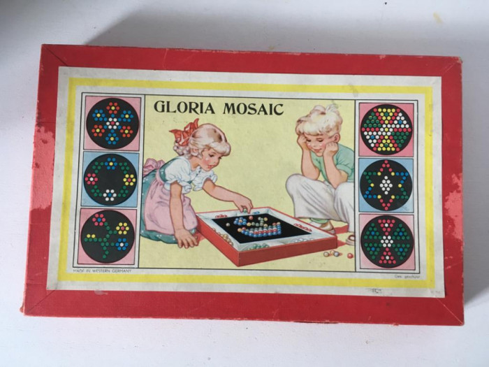 * Joc vintage Gloria Mosaic, Made in Western Germany, 26x16.5cm, colectie