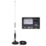 Antena CB PNI S75, 75 cm, cu fluture, magnet 125mm si reflectometru PNI SWR-300 pentru masurare SWR