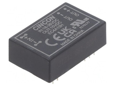 Convertor DC-DC 18-36V la 15V 400mA 5/6W THT foto