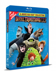 Hotel Transilvania 1, 2, 3: Colectie de 3 filme pe BLU-RAY / Hotel Transylvania 1, 2, 3 Movie BLU-RAY Collection Mania Film foto