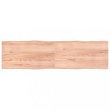 Blat masa lemn stejar masiv 220x60 cm maro vidaXL margine organica