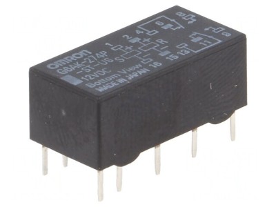 Releu Electromagnetic DPDT 12V 2A foto