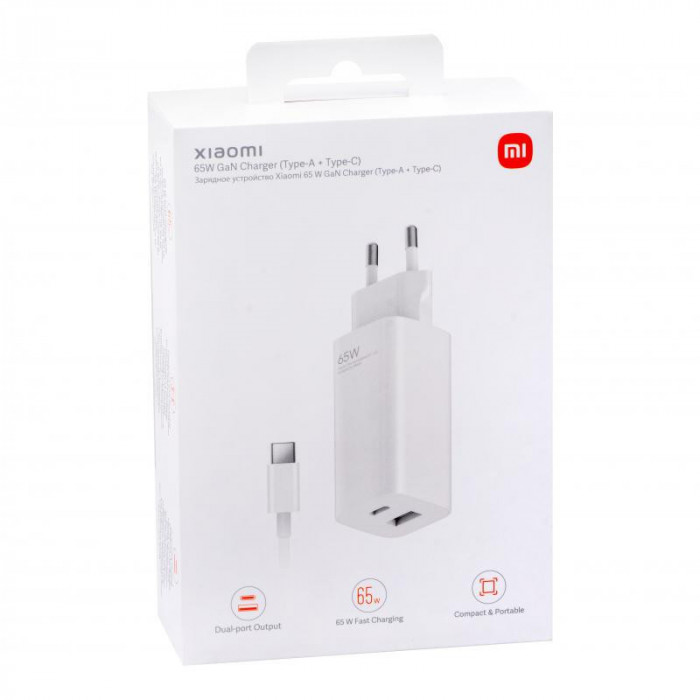 Xiaomi Mi 65W GaN Charger,USB-A,USB-C,Wh