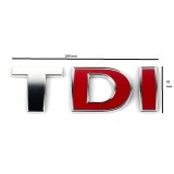 Emblema TDI Nichel Rosu, Plastic, 100x32mm, Auto Caroserie, Crafter 2007-2011, Volkswagen