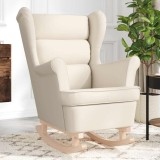 VidaXL Scaun balansoar, crem, 74x90x102 cm, material textil