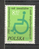 Polonia.1981 Anul international al persoanelor cu handicap MP.142, Nestampilat