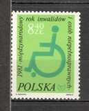 Polonia.1981 Anul international al persoanelor cu handicap MP.142, Nestampilat