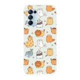 Husa compatibila cu Oppo Find X3 Lite model Kawaii animalia kingdom, Silicon, TPU, Viceversa, Transparent, Carcasa