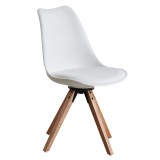 Cumpara ieftin Scaun rotativ piele ecologica alba Etosa 48x57.5x82.5 cm