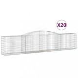 Cumpara ieftin Cosuri gabion arcuite 20 buc, 400x50x80/100 cm, fier galvanizat