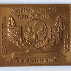 Traian si Decebal expo filatelica nationala 1978 Bucuresti - medalie rara