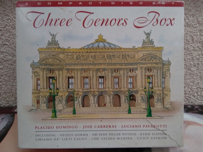 CD - Three Tenors Box (Placido Domingo, Jose Carreras, Luciano Pavarotti), Album 3CD&#039;s-Set, 1999, Made in E.C.