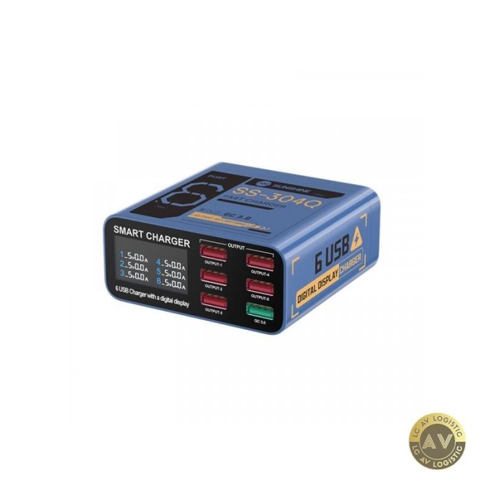 Incarcator Statie Sunshine SS-304Q 30W 3.5A 6 x USB-A Albastru