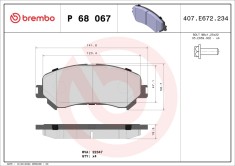 BREMBO P 68 067 PRIME LINE set placute frana,frana disc